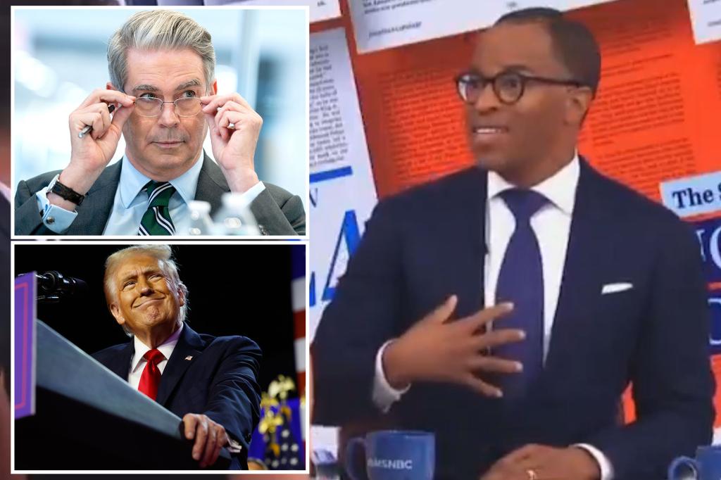 Gay MSNBC host Jonathan Capehart said he is 'confused' by Trump's move to pick Scott Bessent for Treasury.